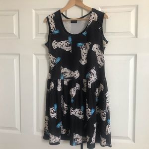 sleeveless Dalmatian dress